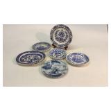 7 Pieces Blue and White Transfer