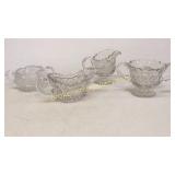 2 Cut Glass Cream and Sugar Sets