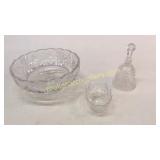 Crystal Bowl, Table Bell, Small Dish
