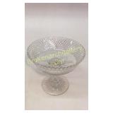 Tall Cut Glass Footed Compote