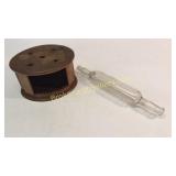 Wood Foot Warmer, Glass Rolling Pin
