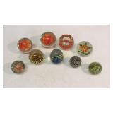 9 Glass Paperweights