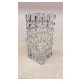 Heavy Cut Glass Vase