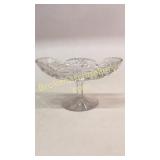 Brilliant Cut Banana Boat Footed Compote