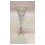 18" Cut Glass Trumpet Vase