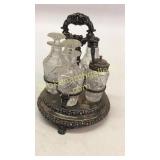 Victorian Cut Glass Cruet Set