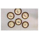 6 Framed Boehm Bird Plates