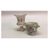 Limoge Cache Pot, Porcelain Urn