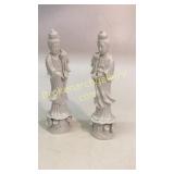 Pair Blanc de Chen Figures, Kwan Yin