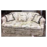 Upholstered Settee in Designer Silk Fabric
