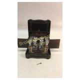 French Cased Tantalus Set, Black Case with