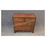 2 Over 3 Continental Burl Walnut Chest