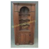 American Pine Barrel Back Corner Cabinet