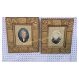 2 Hand Tinted Ancestral Portraits
