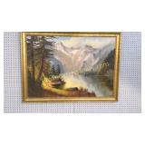 Oil on Canvas, Mountain Landscape