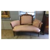 Walnut Eastlake Bathtub Settee