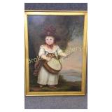 Oil on Canvas Little Drummer Girl