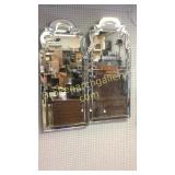 Pair Beveled Venetian Mirrors