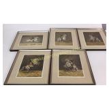 5 Painting on Silk Lipizzaner Stallions