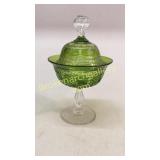 Etched/Cut Lidded Compote