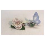 Herend Butterfly, Porcelain Table Flower