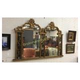 Vintage Decorative Double Wall Mirror.