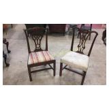 2 Assorted Chippendale Chairs