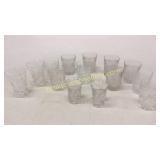 14 Cut Glass Tumblers