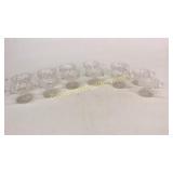 12 Cut Glass Footed Punch Cups