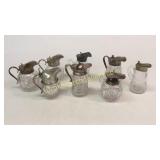 8 Brilliant Cut Glass Syrups