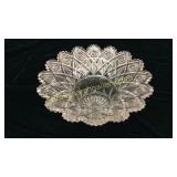 Sawtooth Rim Cut a Glass Center Bowl