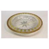 Starburst Center Bowl, Gilt Rim