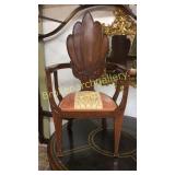 Neo Classical Armchair W Shell Carved Back