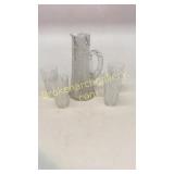 5 Piece Strawberry and Diamond Water Set