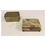 Alabaster and India Brass Table Box