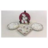 4 Limoge Oyster Plates