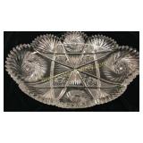 Pinwheel Cut Glass Tray