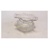 Blown and Etched Glass Bowl