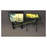 4 Vintage TV Trays W Ocean Vessels