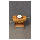 Oak Dropleaf Magazine Rack & Barometer