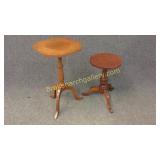 1 Walnut & 1 Cherry a candle stand