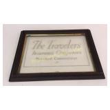 Framed Advertising Glass " The Travelers