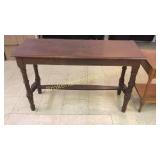 Walnut Turned Leg Console Table