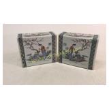 Pair Asian Porcelain Arm Rests