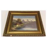 Oil on Canvas, Alpine Cottage