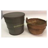 Painted Storage Basket, Apple Basket