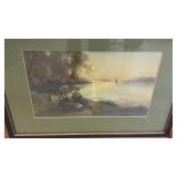 Watercolor Of Shoreline, 2 Women