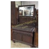 Oak Dresser W Mirror