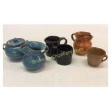 6 Pieces Hand Thrown Pottery