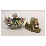 Royal Dux Figural Vase and Capodimonte